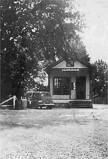 Post office and Miss Eva's car